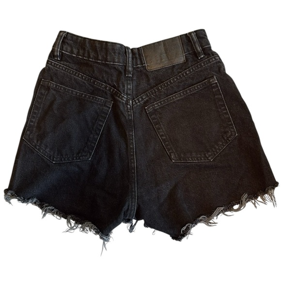 Zara High Rise Distressed Hem Jean Shorts - Picture 4 of 4